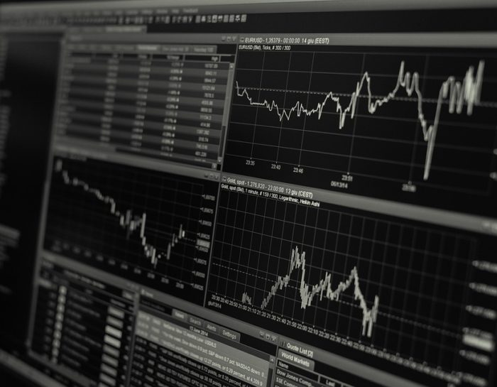 stock analysis on a monitor